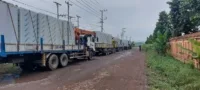 Đoàn xe cấp nhà vệ sinh phục vụ chống dịch covid 19
